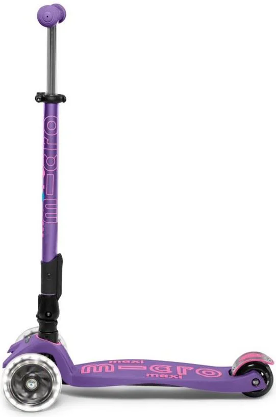 Складной самокат Micro Maxi Deluxe Foldable LED Purple foto