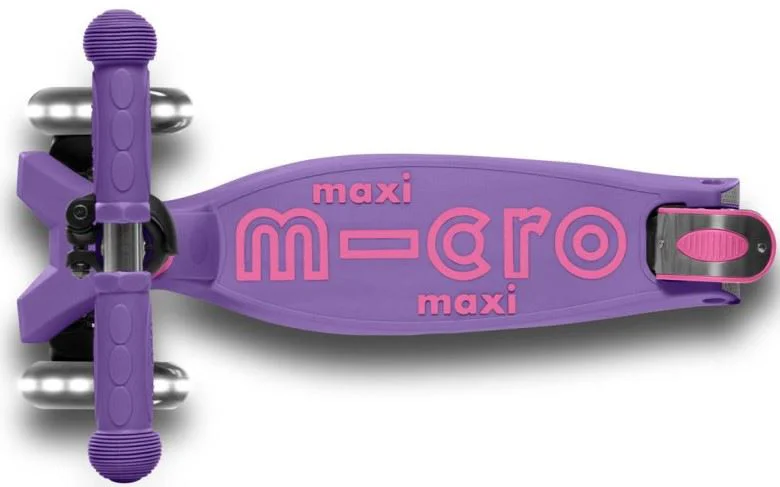 Складной самокат Micro Maxi Deluxe Foldable LED Purple foto