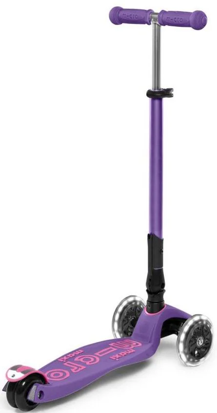 Складной самокат Micro Maxi Deluxe Foldable LED Purple foto