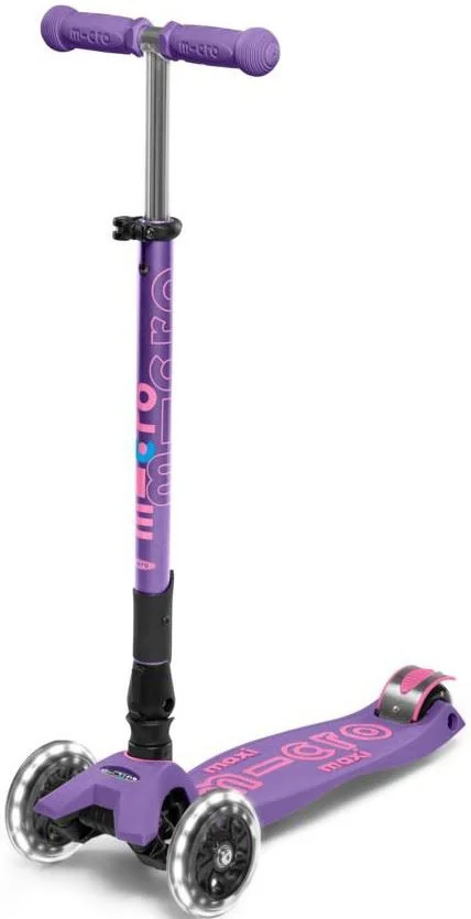 Складной самокат Micro Maxi Deluxe Foldable LED Purple foto