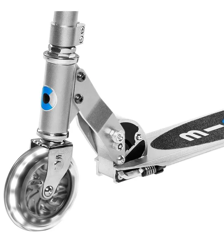 Trotineta Micro Sprite LED Silver Matt foto