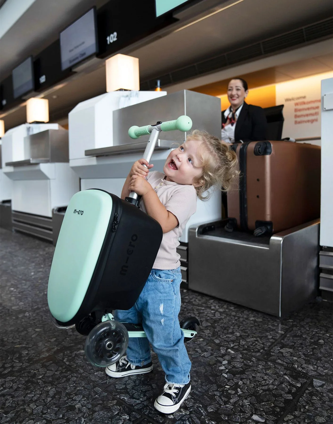 Trotineta Micro Luggage Junior Mint foto