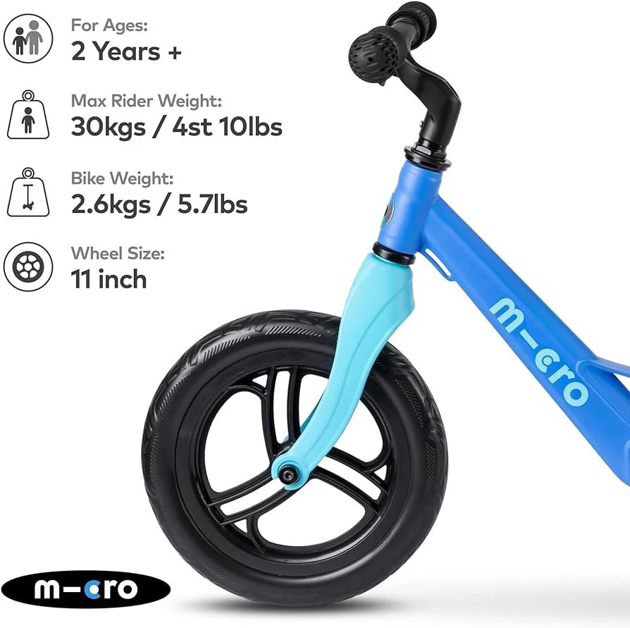 Bicicleta fara pedale Micro Balance Bike Lite Chameleon Blue