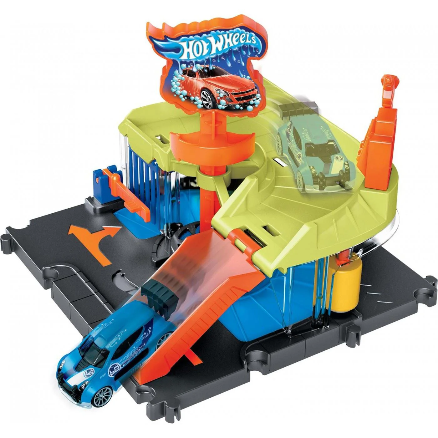 Set de joaca City Downtown Spalatorie auto Express Hot Wheels foto