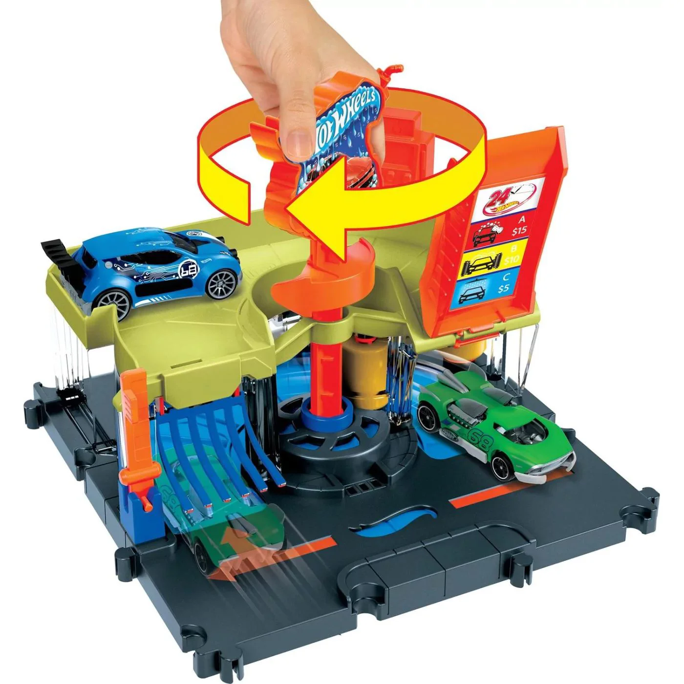 Set de joaca City Downtown Spalatorie auto Express Hot Wheels foto