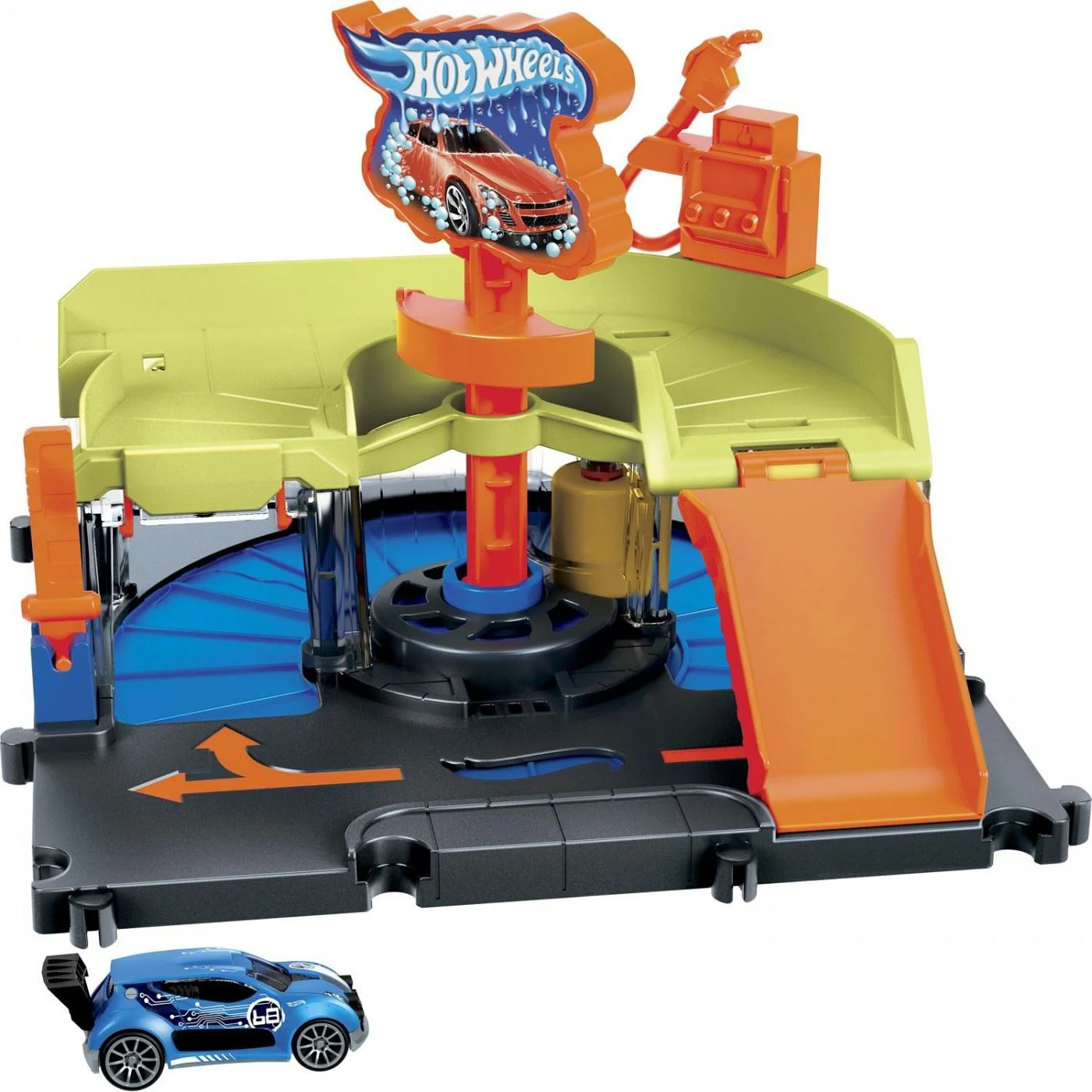 Set de joaca City Downtown Spalatorie auto Express Hot Wheels foto