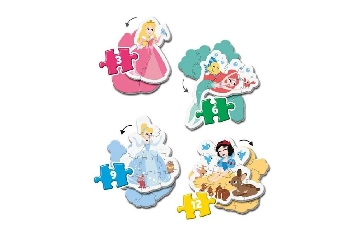 Puzzle Clementoni 4 in 1 Disney Princess foto