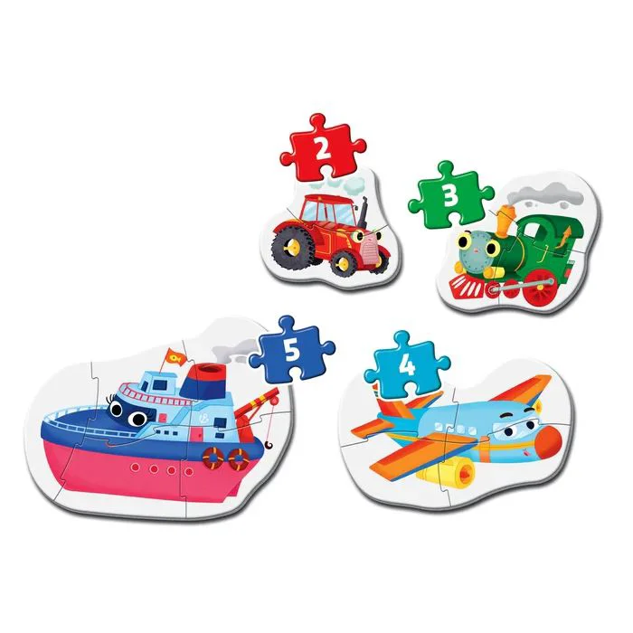 Puzzle Clementoni 4 in 1 Mijloace de Transport