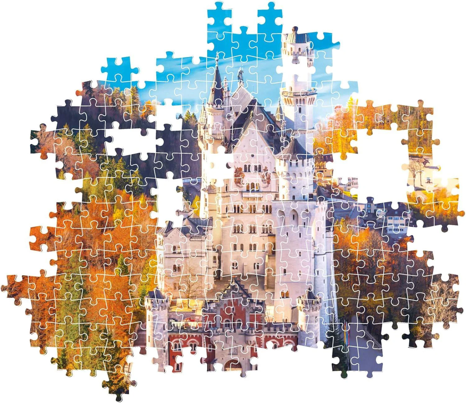 Puzzle Clementoni Compact Neuschwanstein, 1000 piese foto