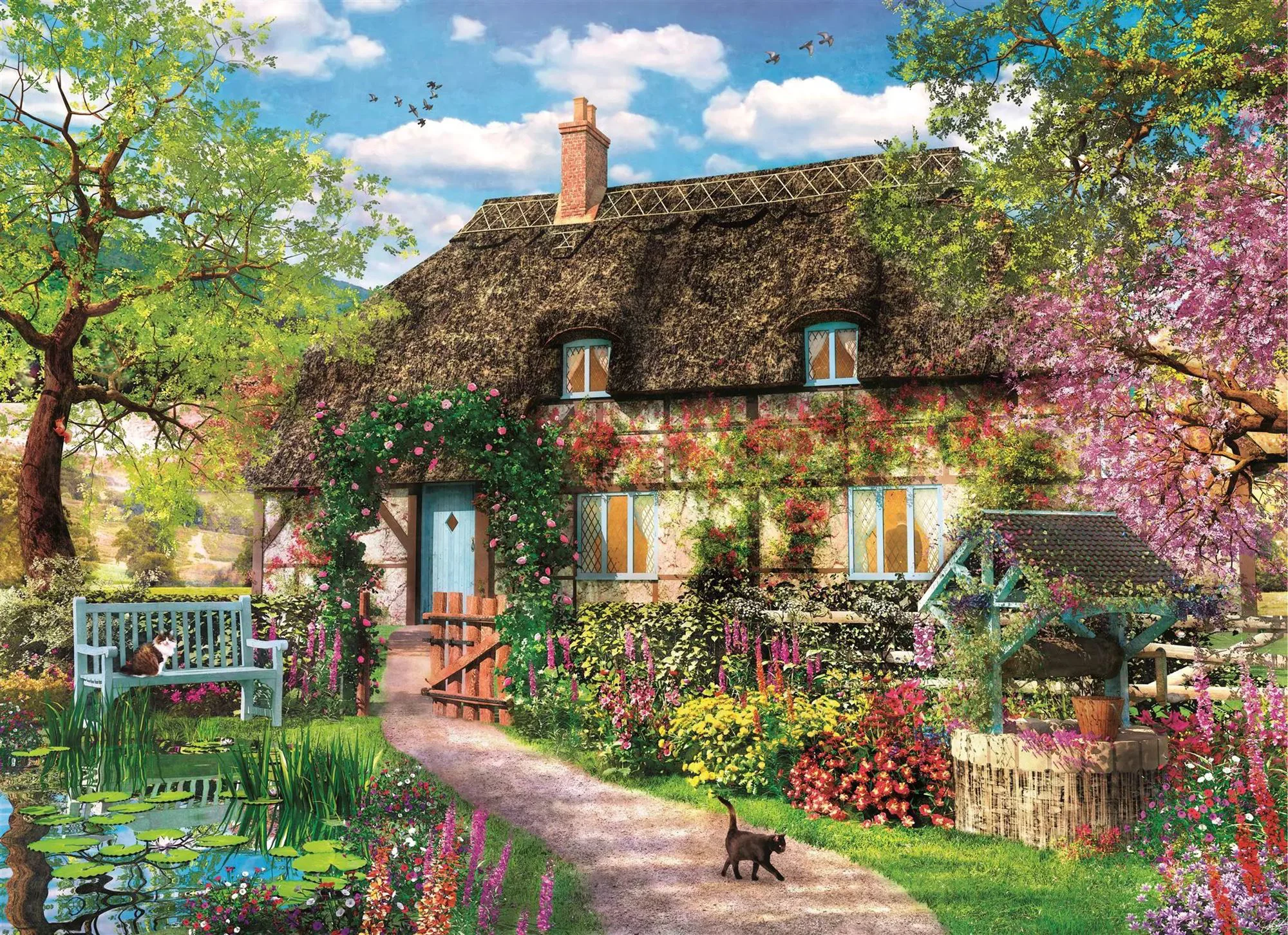 Puzzle Clementoni Compact The Old Cottage, 1000 piese foto