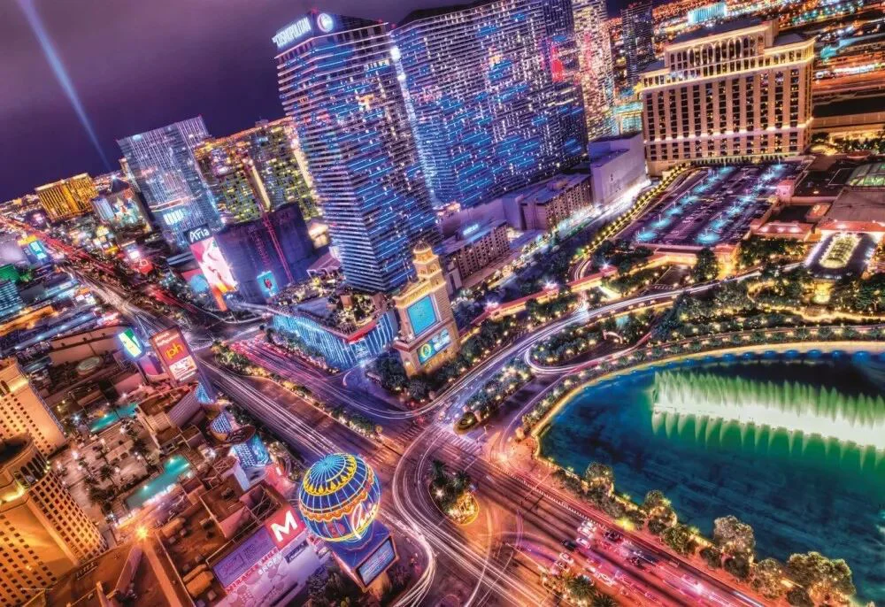 Puzzle Clementoni Las Vegas Noaptea, 2000 piese foto