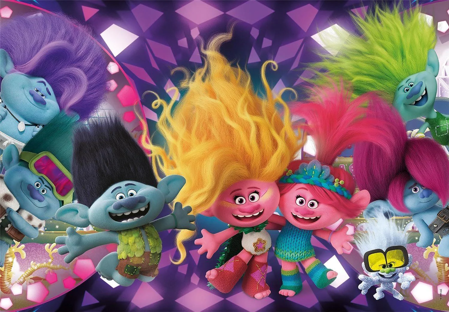 Puzzle Clementoni Brilliant Trolls 3, 104 piese foto