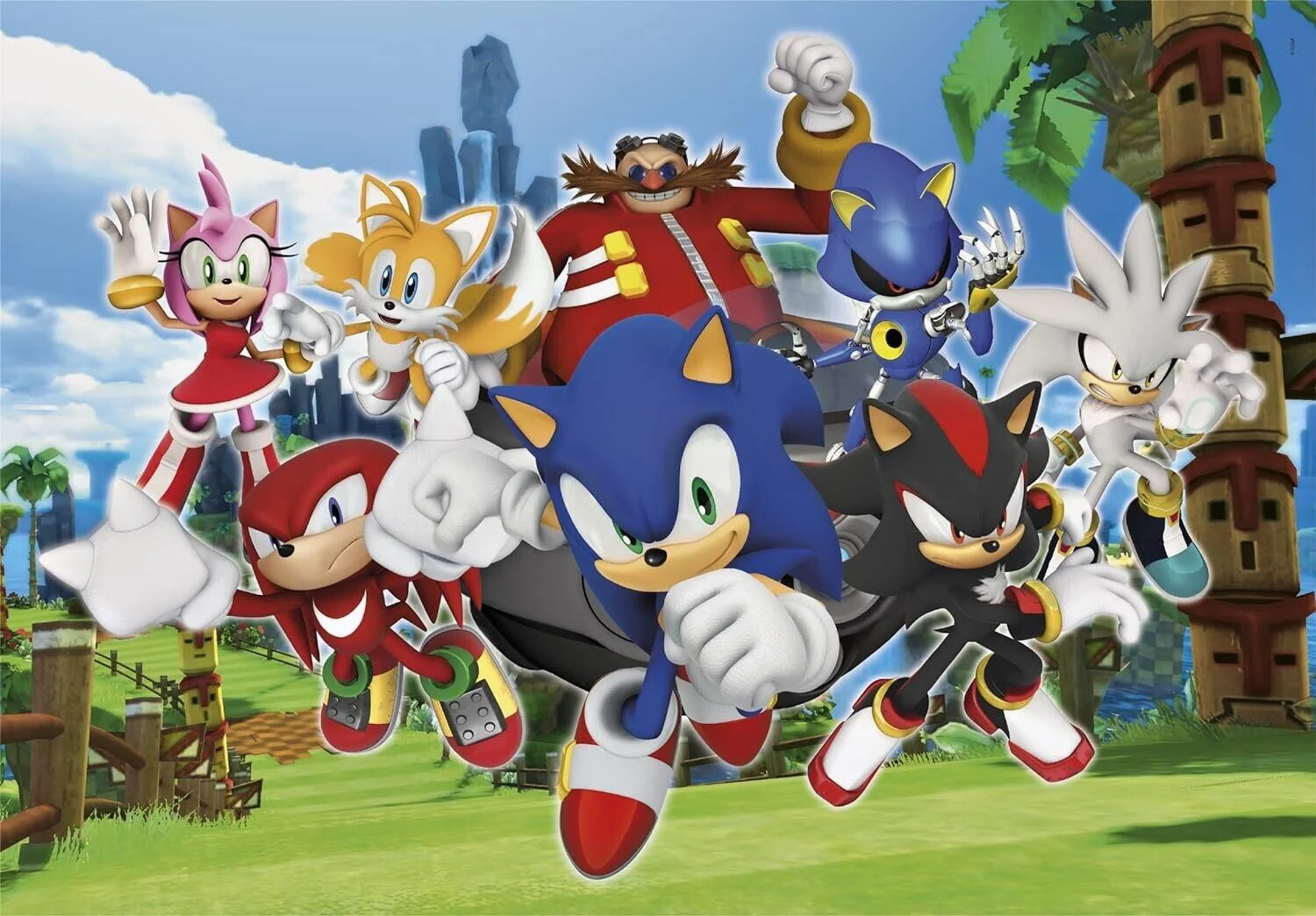 Puzzle Clementoni Sonic Ariciul, 104 piese foto