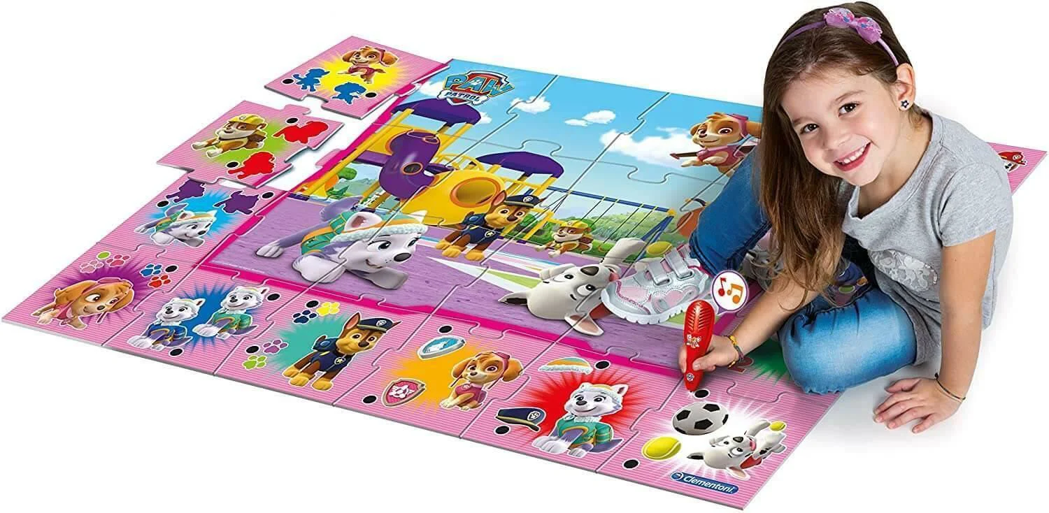 Puzzle Gigant Paw Patrol cu pix interactiv, 24 piese