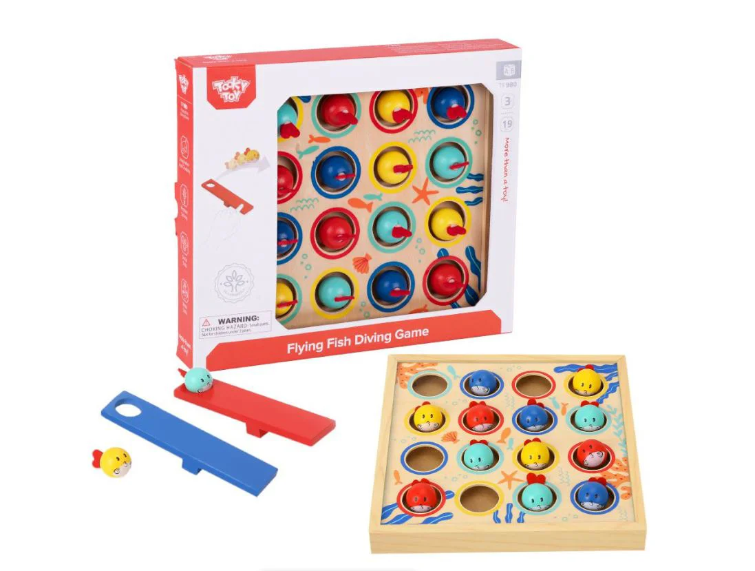 Jucarie din lemn Tooky Toy Sariturile Pestelui
