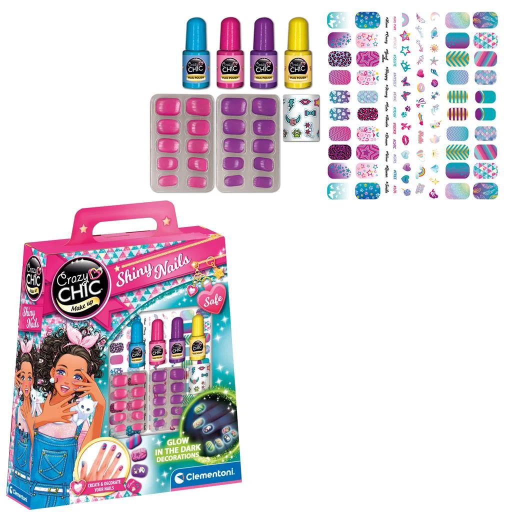 Set pentru copii Clementoni Crazy Chic Shiny Nails