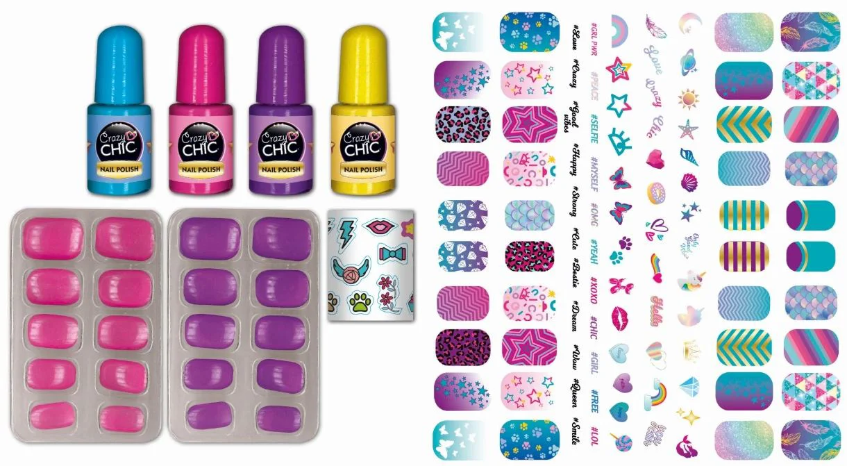 Set pentru copii Clementoni Crazy Chic Shiny Nails