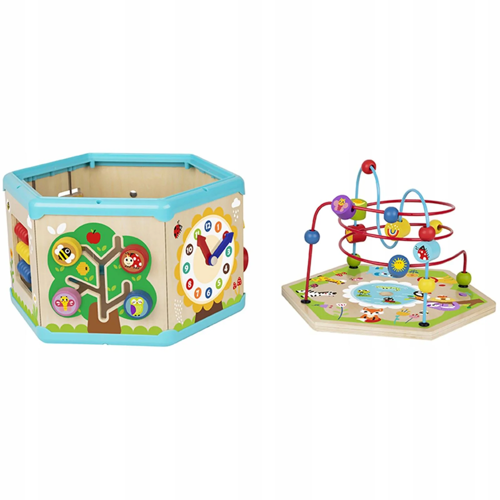 Cub educational din lemn 7 in 1 Tooky Toy