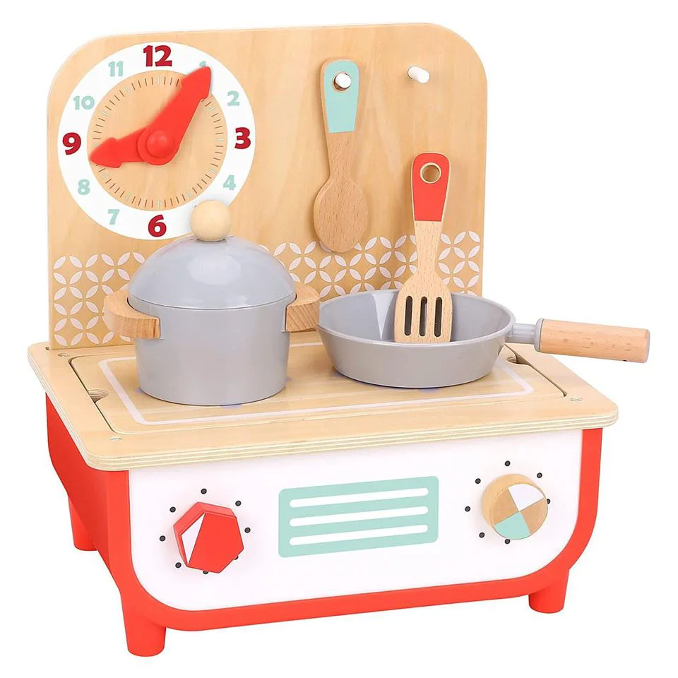 Bucatarie BBQ din lemn 2 in 1 Tooky Toy