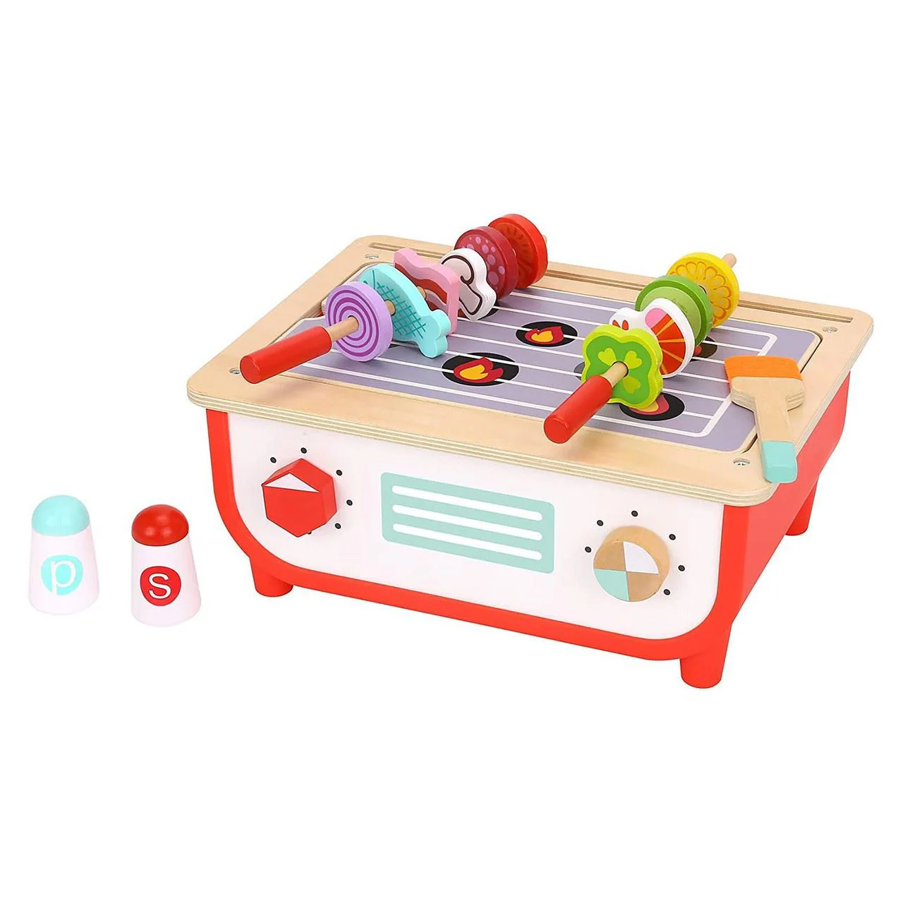 Bucatarie BBQ din lemn 2 in 1 Tooky Toy foto