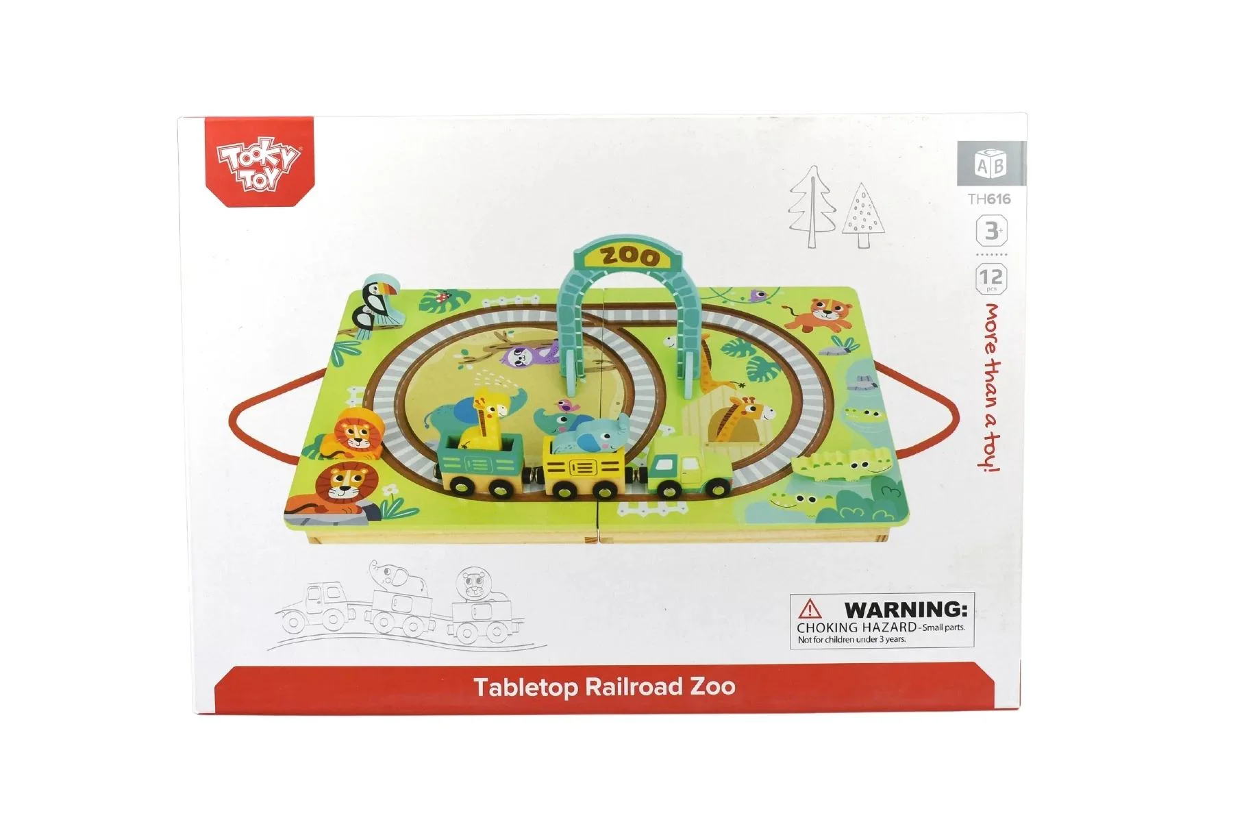 Cale ferata din lemn Tooky Toy Gradina Zoologica