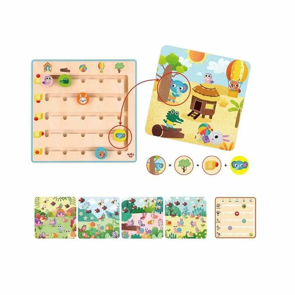Joc din lemn Tooky Toy Animalute