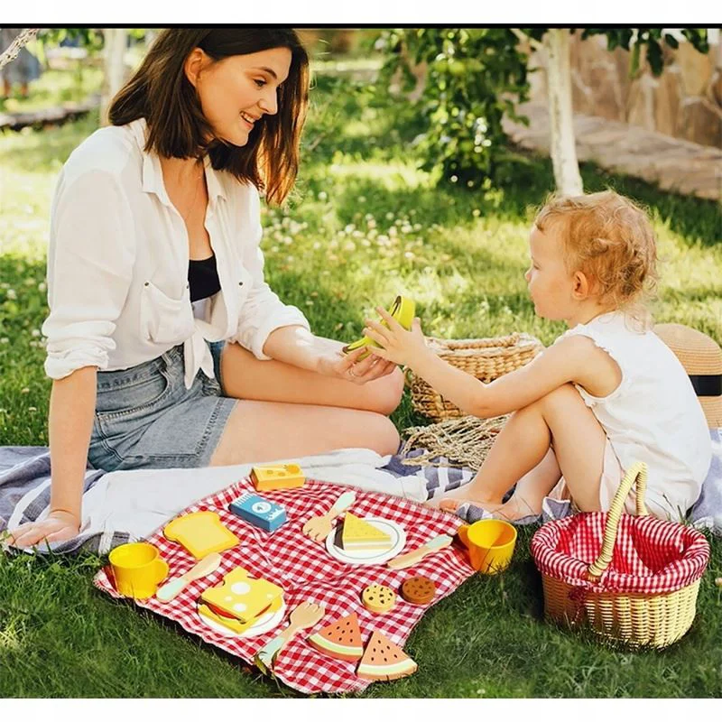 Cosulet din lemn pentru picnic Tooky Toy foto