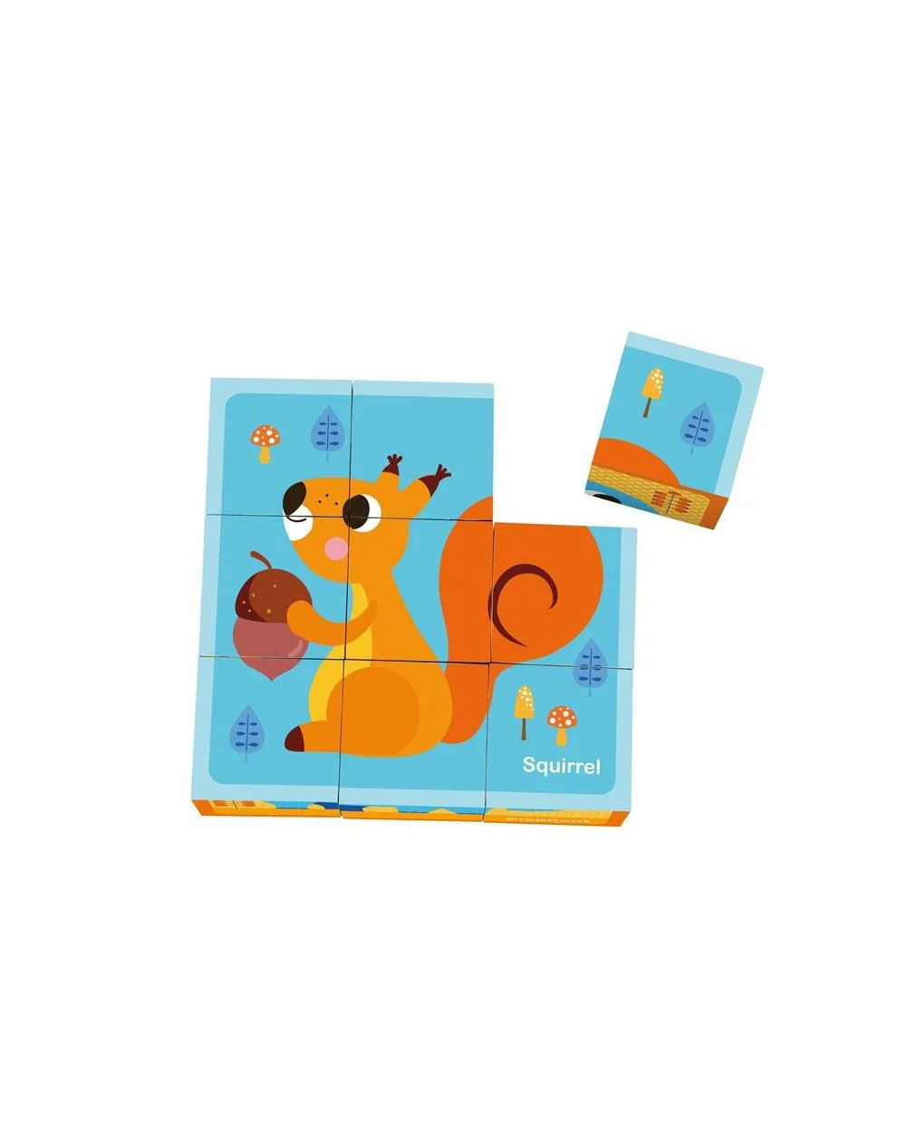 Cub puzzle din lemn Tooky Toy Animale foto