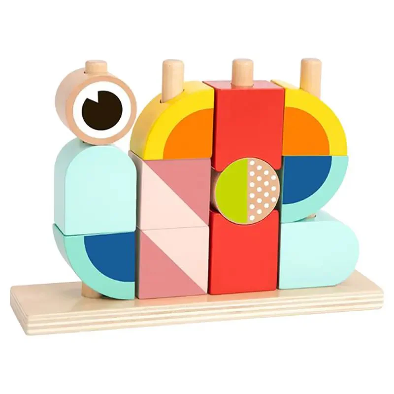 Cuburi-puzzle din lemn Tooky Toy Crab foto