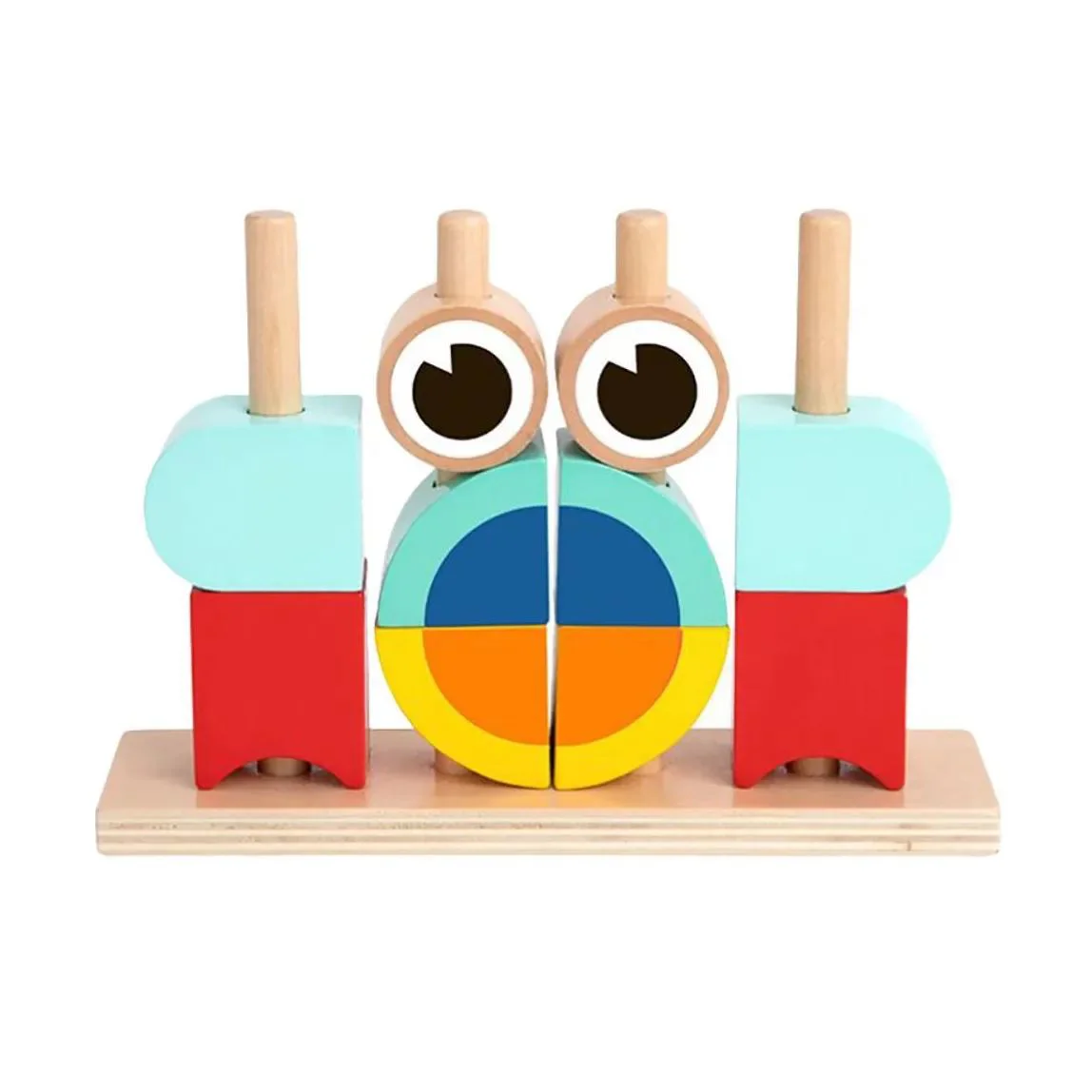 Cuburi-puzzle din lemn Tooky Toy Crab foto