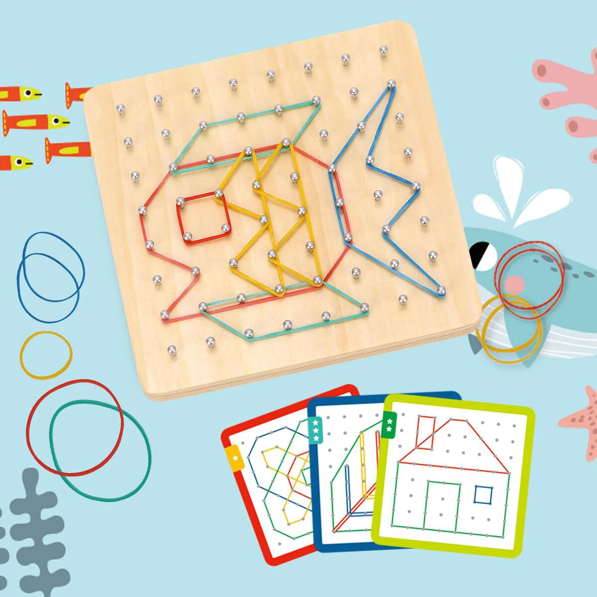 Joc creativ cu benzi de cauciuc Tooky Toy
