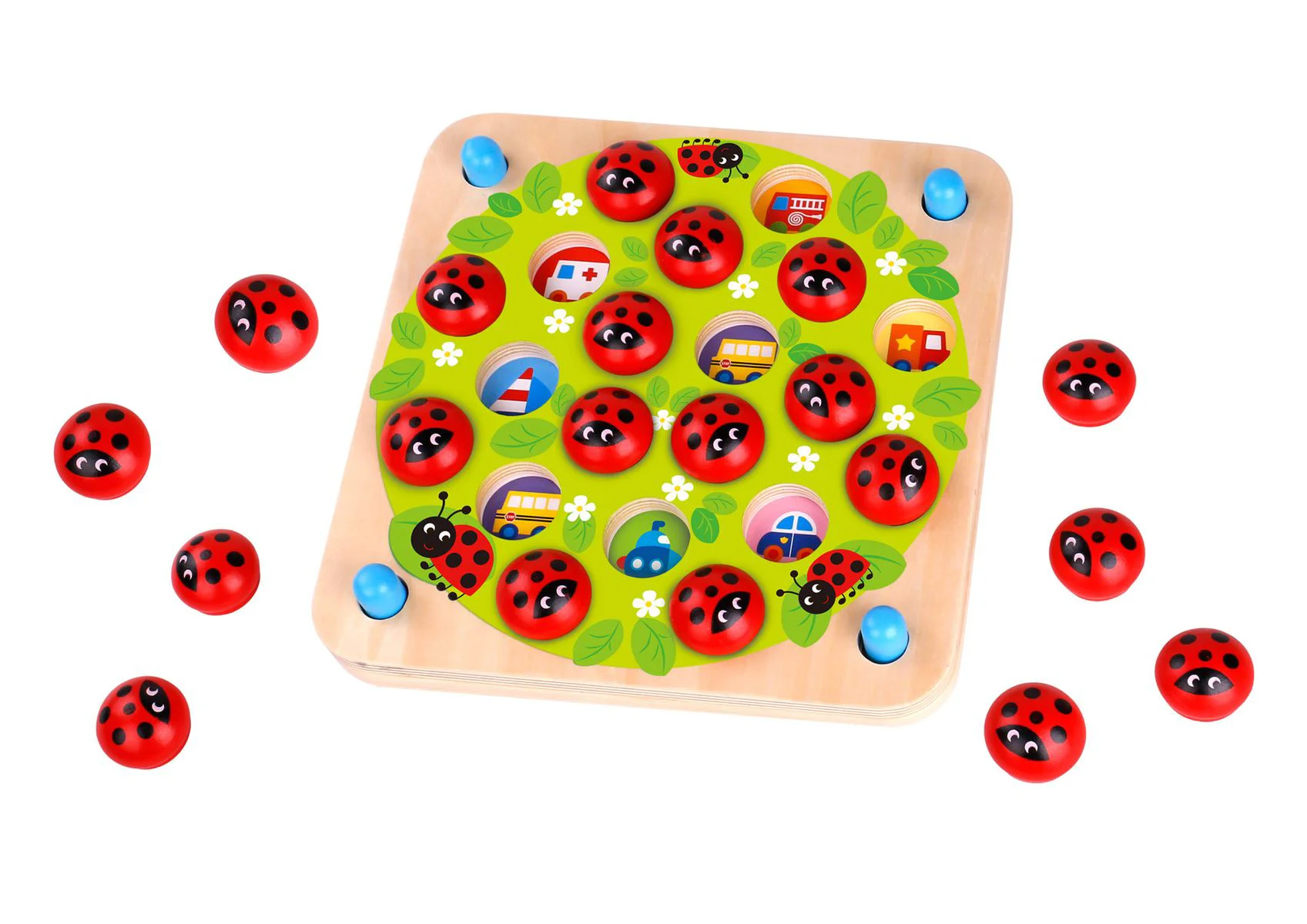Joc din lemn Tooky Toy Memory Buburuza foto