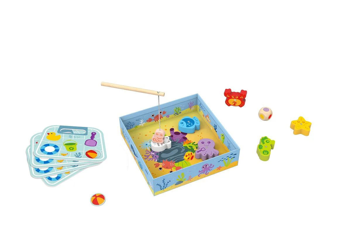 Joc din lemn Tooky Toy Pescuitul foto