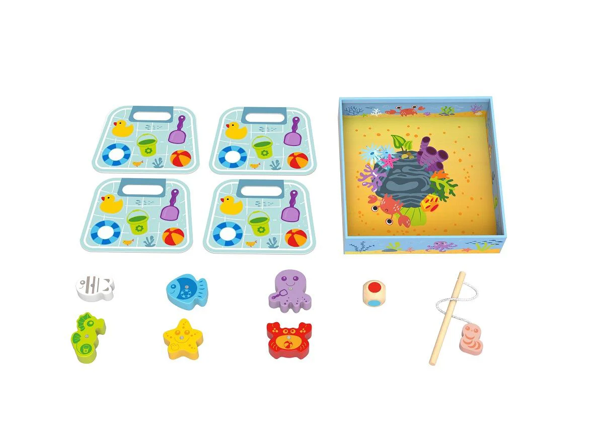 Joc din lemn Tooky Toy Pescuitul foto