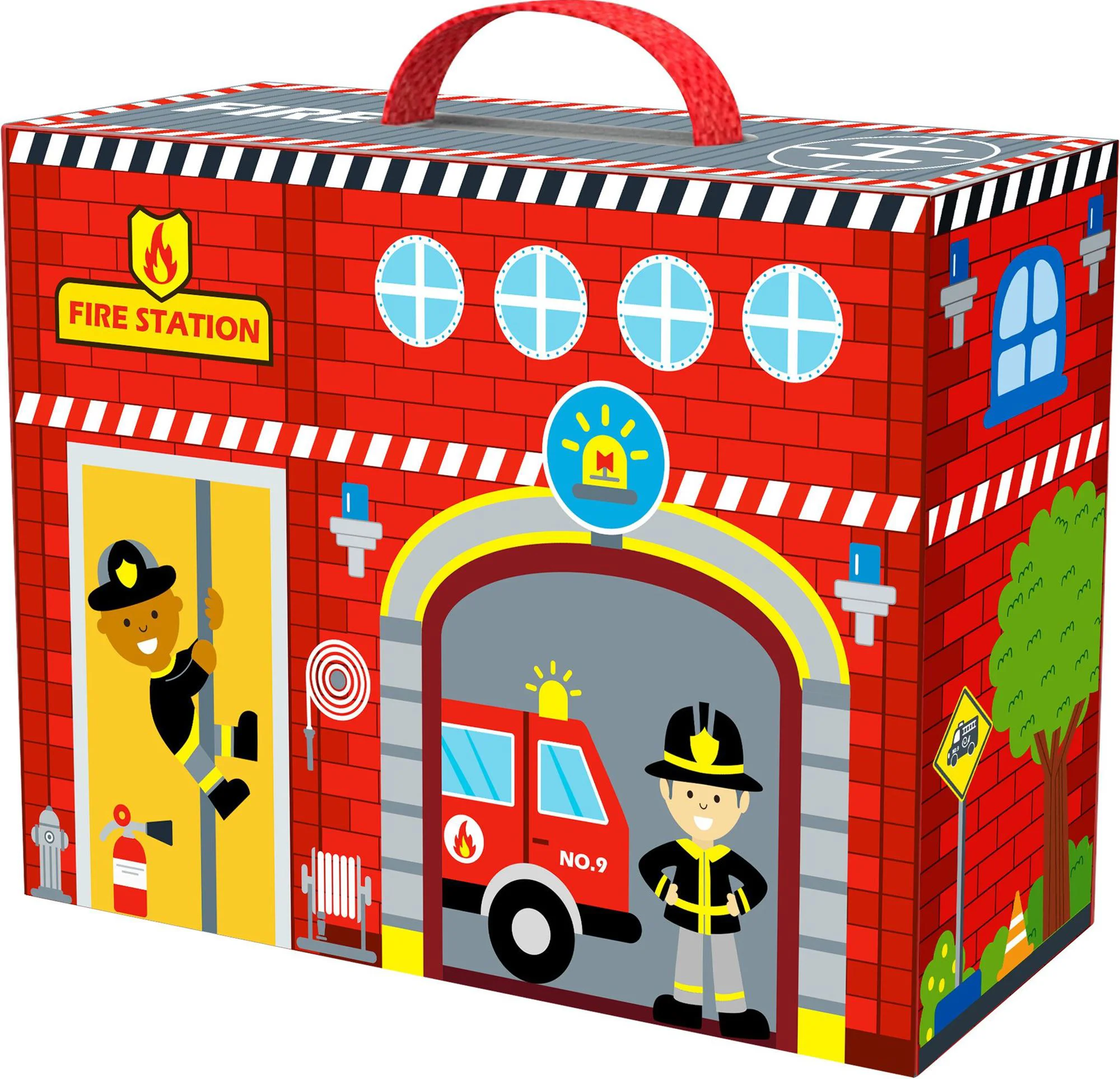 Set de joaca din lemn Tooky Toy Pompierii foto