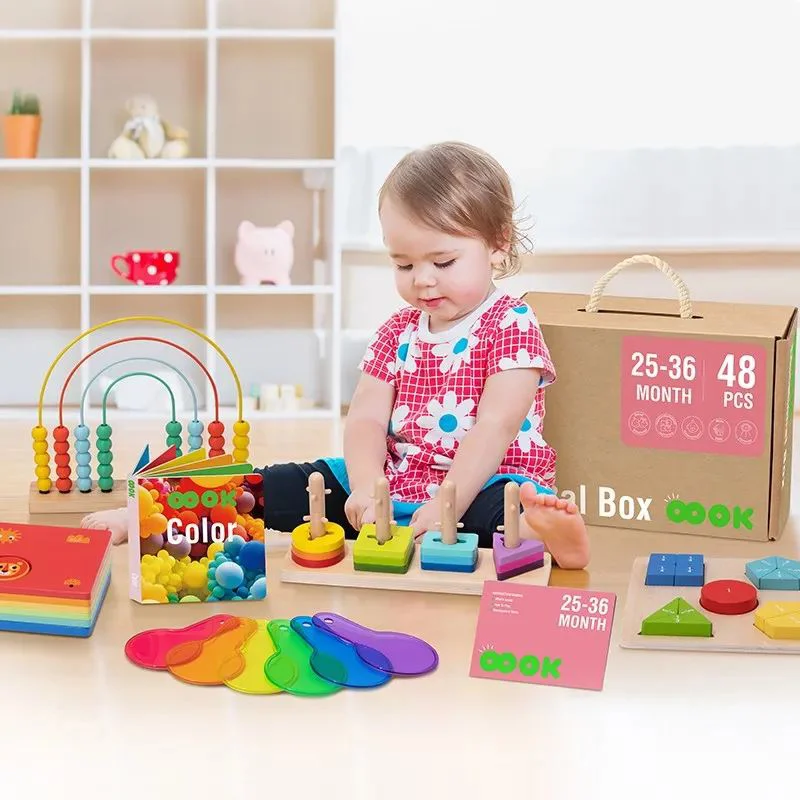 Set de jucarii pentru dezvoltare Tooky Toy Educational Box, 48 piese