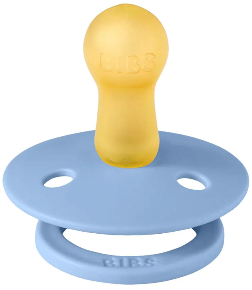 Set 2 suzete rotunde din latex BIBS Colour Sky Blue/Steel Blue (6-18 luni) foto