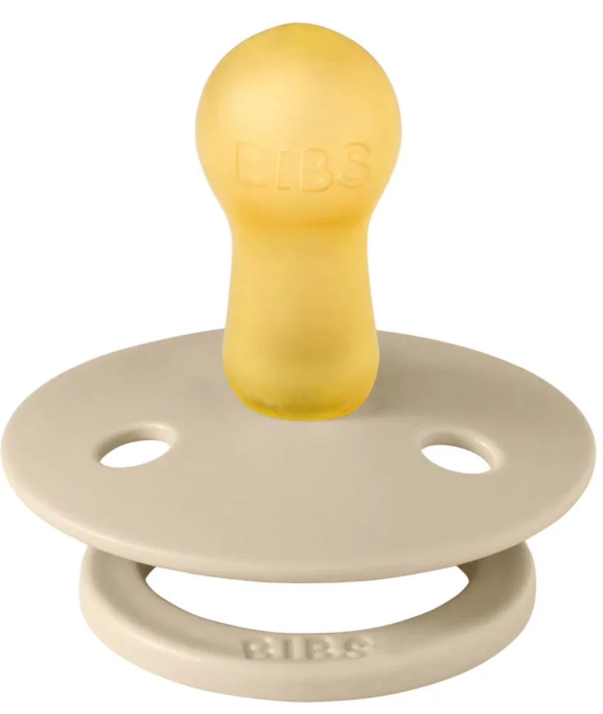 Set 2 suzete rotunde din latex BIBS Colour Vanilla/Pine (6-18 luni) foto