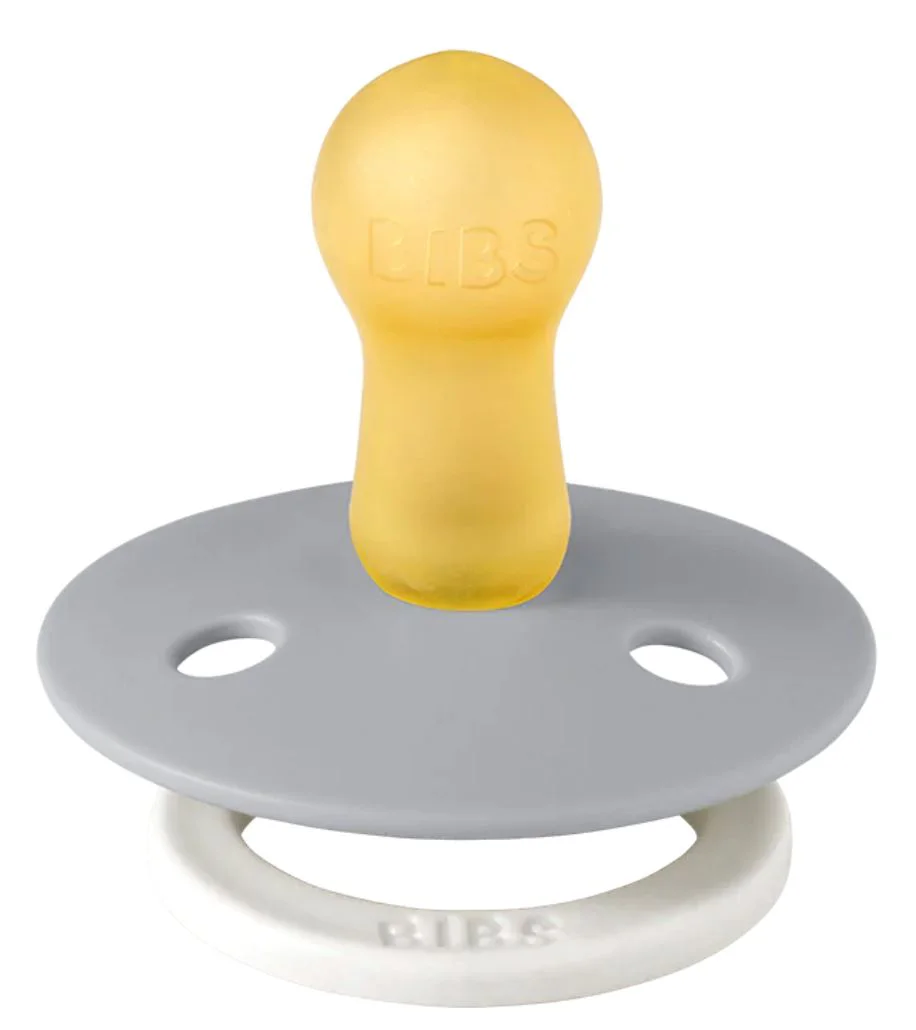Set 2 suzete rotunde din latex BIBS Colour Glow Sage/Cloud (0-6 luni) foto