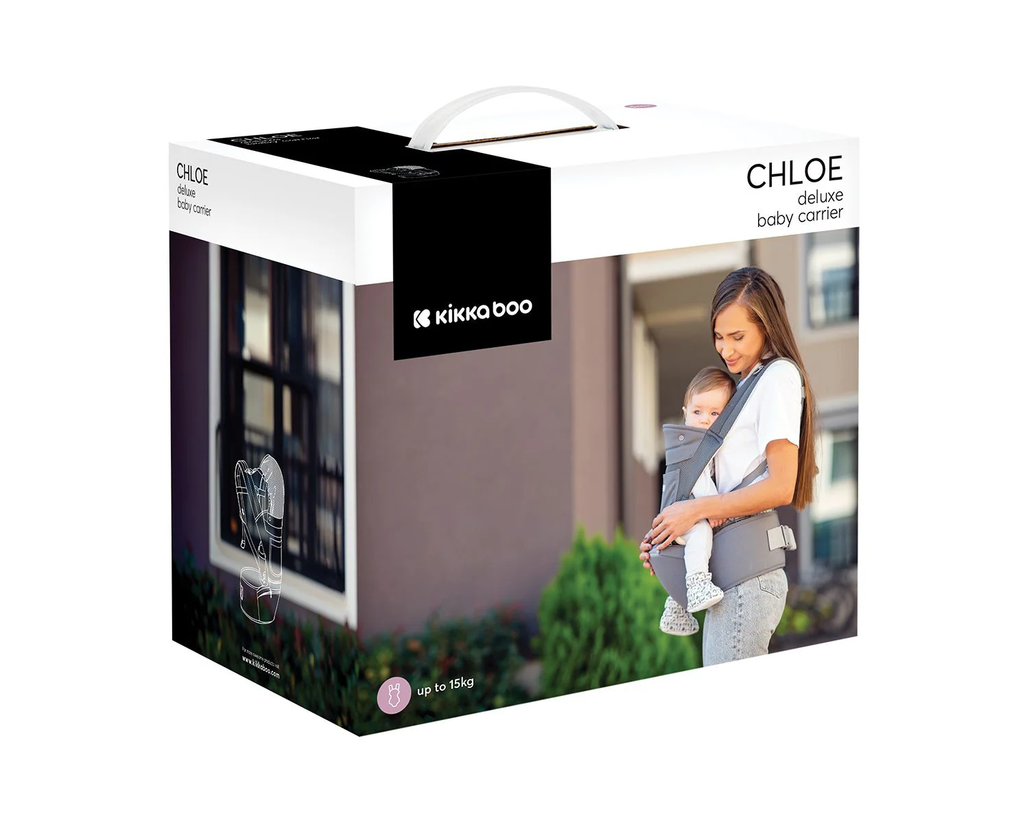 Marsupiu 3 in 1 KikkaBoo Chloe Mesh Black