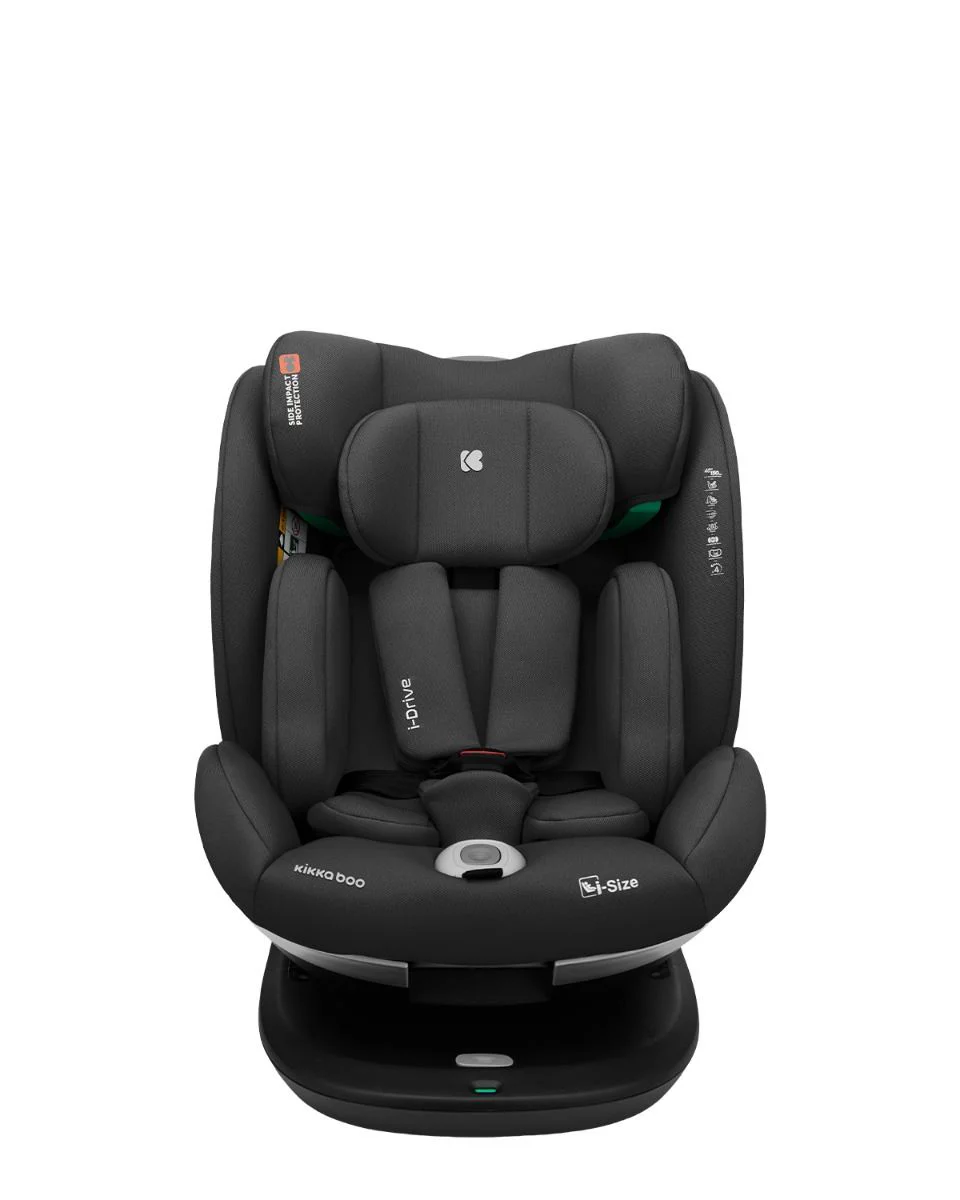 Scaun auto rotativ cu isofix KikkaBoo i-Drive Black, 40-150 cm