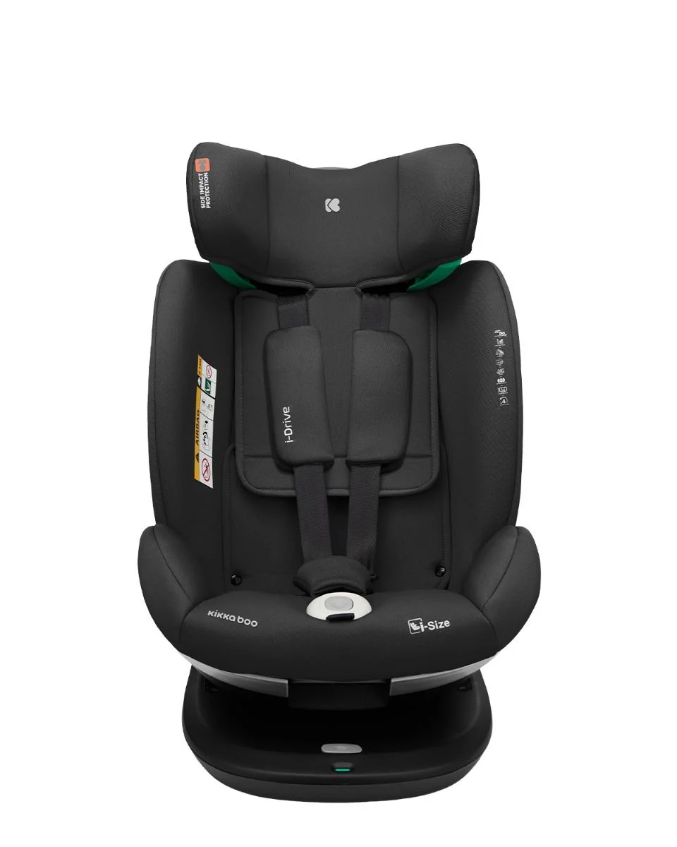 Scaun auto rotativ cu isofix KikkaBoo i-Drive Black, 40-150 cm