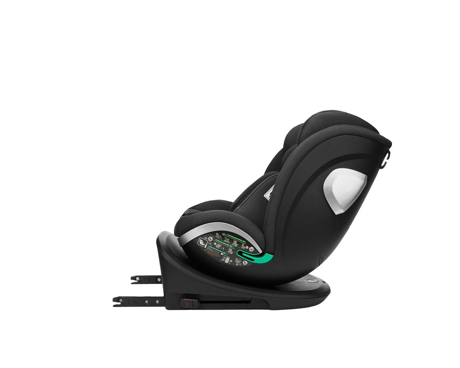 Scaun auto rotativ cu isofix KikkaBoo i-Drive Black, 40-150 cm