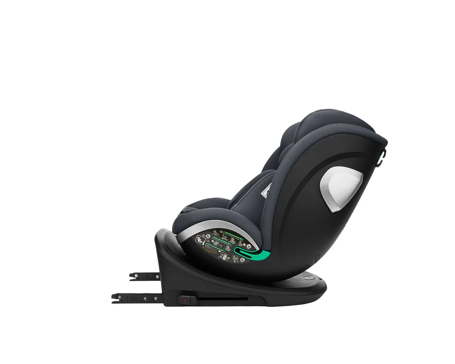Вращающееся автокресло с изофиксом KikkaBoo i-Drive Dark Grey, 40-150 см foto