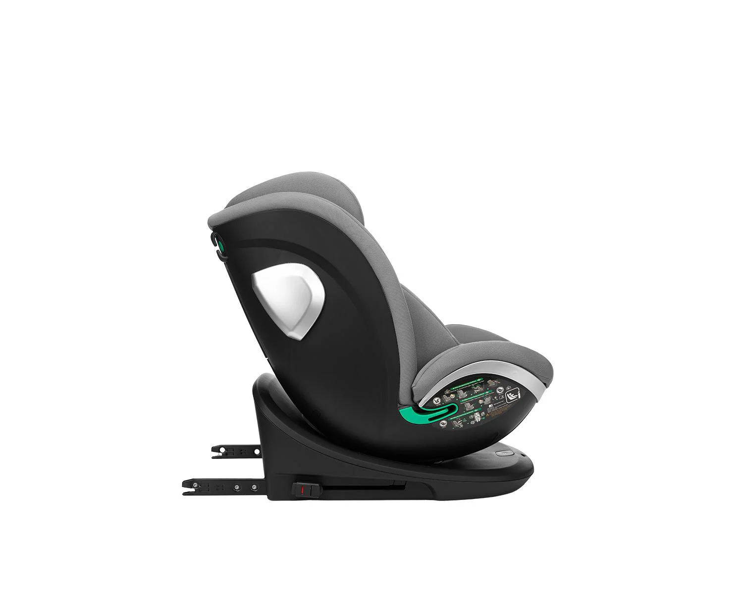 Вращающееся автокресло с изофиксом KikkaBoo i-Drive Light Grey, 40-150 см foto