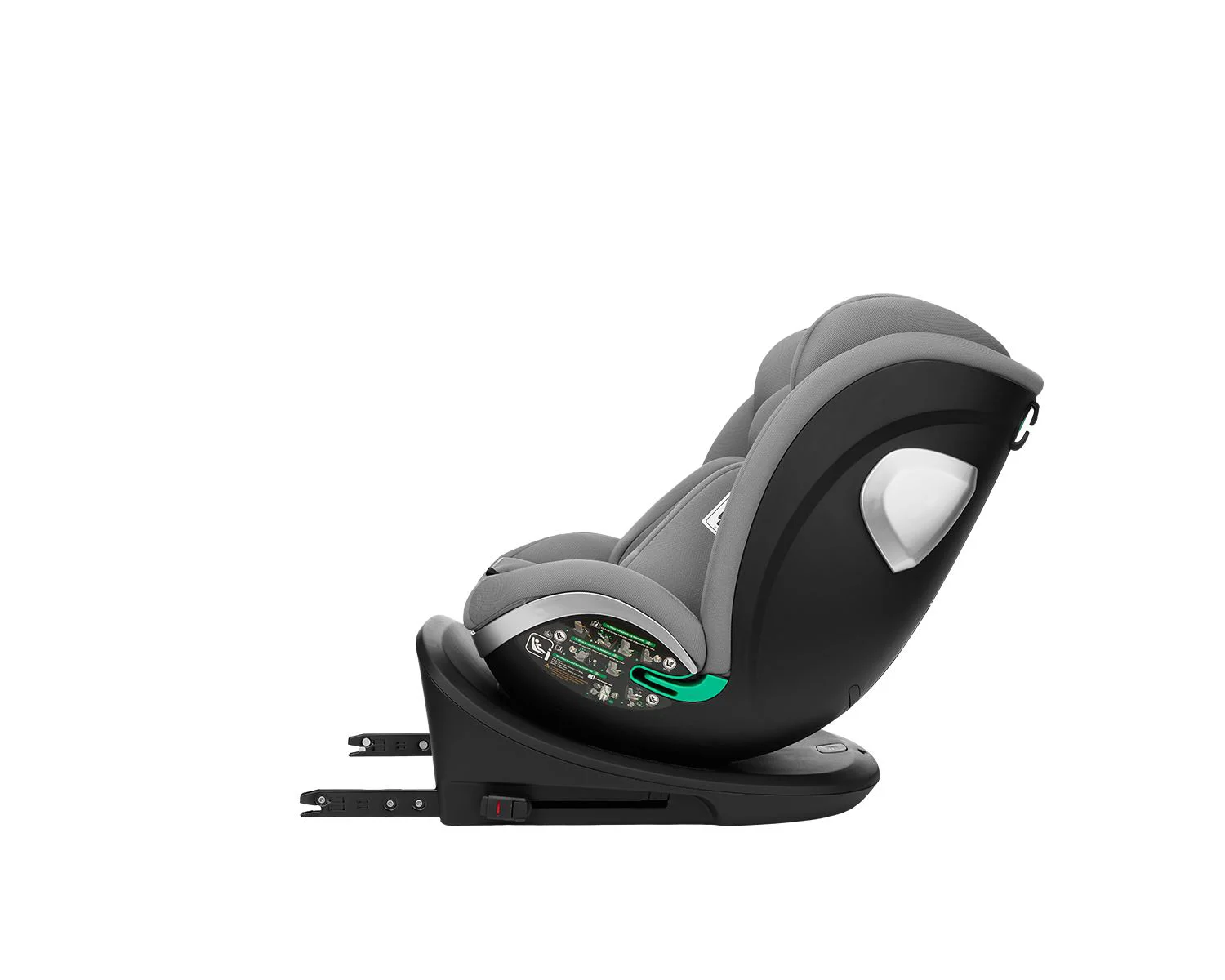 Вращающееся автокресло с изофиксом KikkaBoo i-Drive Light Grey, 40-150 см foto