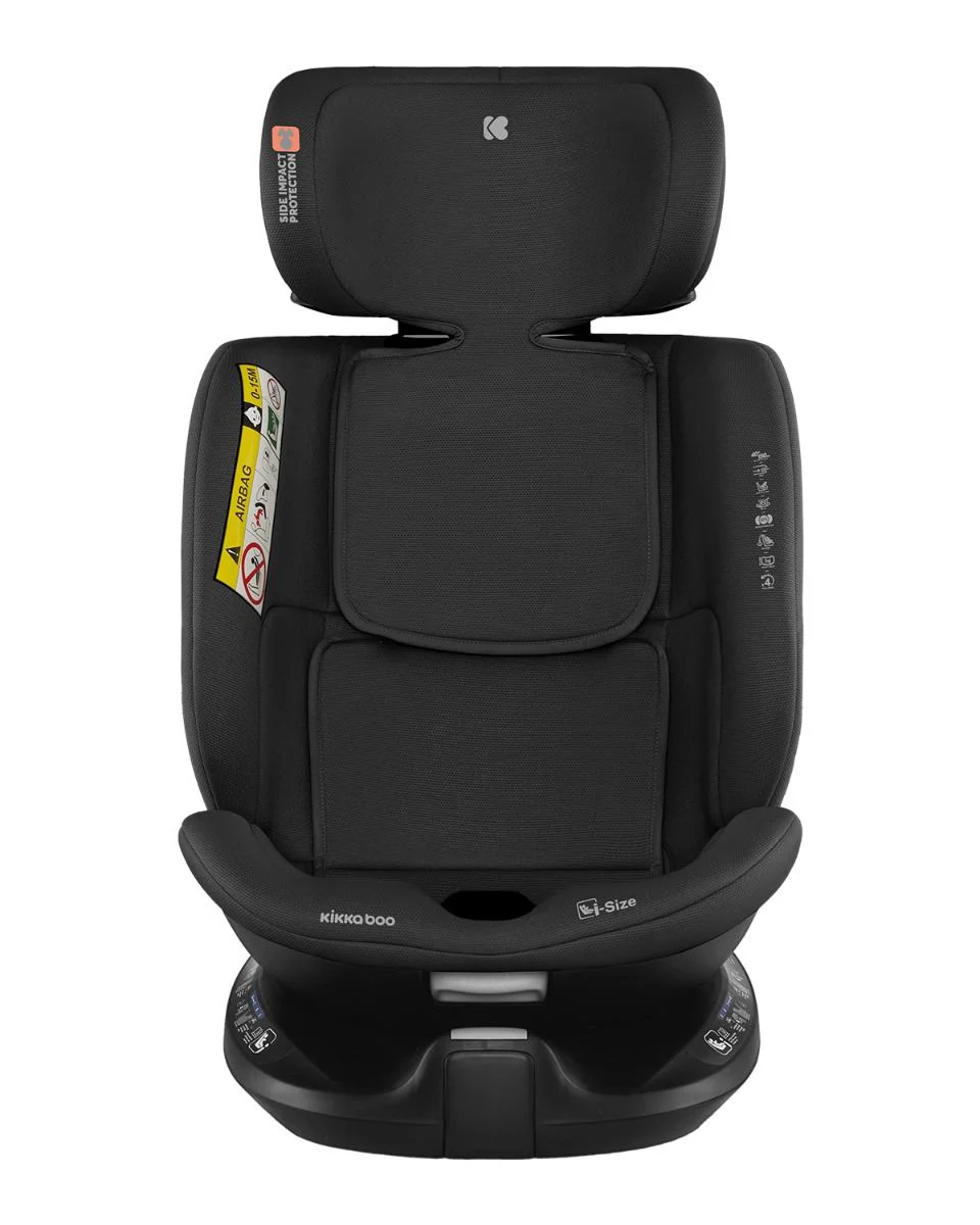 Scaun auto rotativ cu isofix KikkaBoo i-Tour Black, 40-150 cm foto