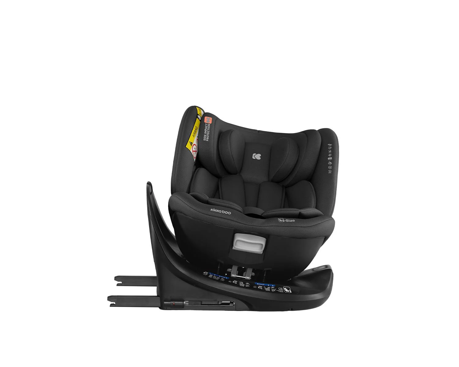 Scaun auto rotativ cu isofix KikkaBoo i-Tour Black, 40-150 cm foto