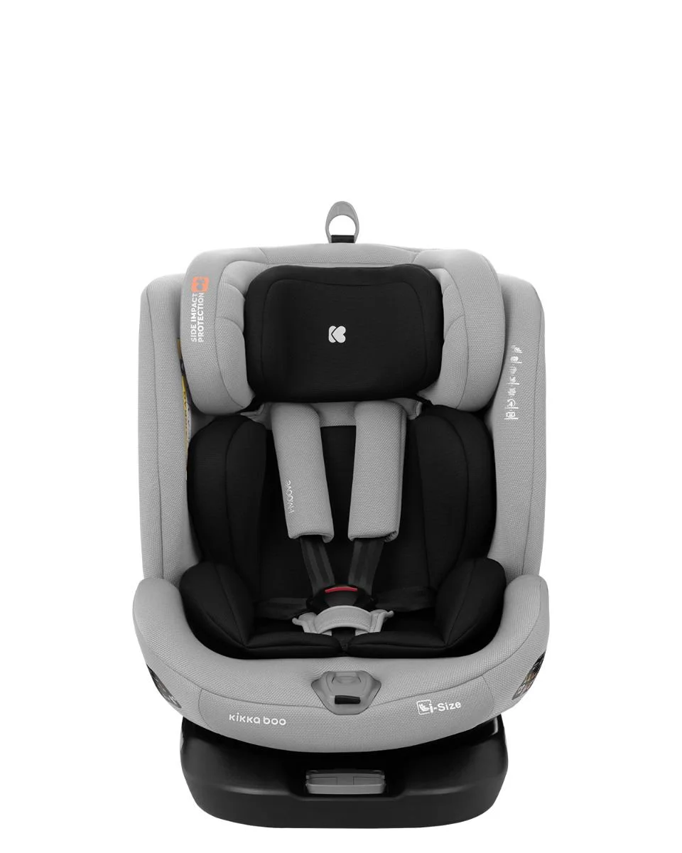 Scaun auto rotativ cu isofix KikkaBoo i-Moove Light Grey, 40-150 cm foto