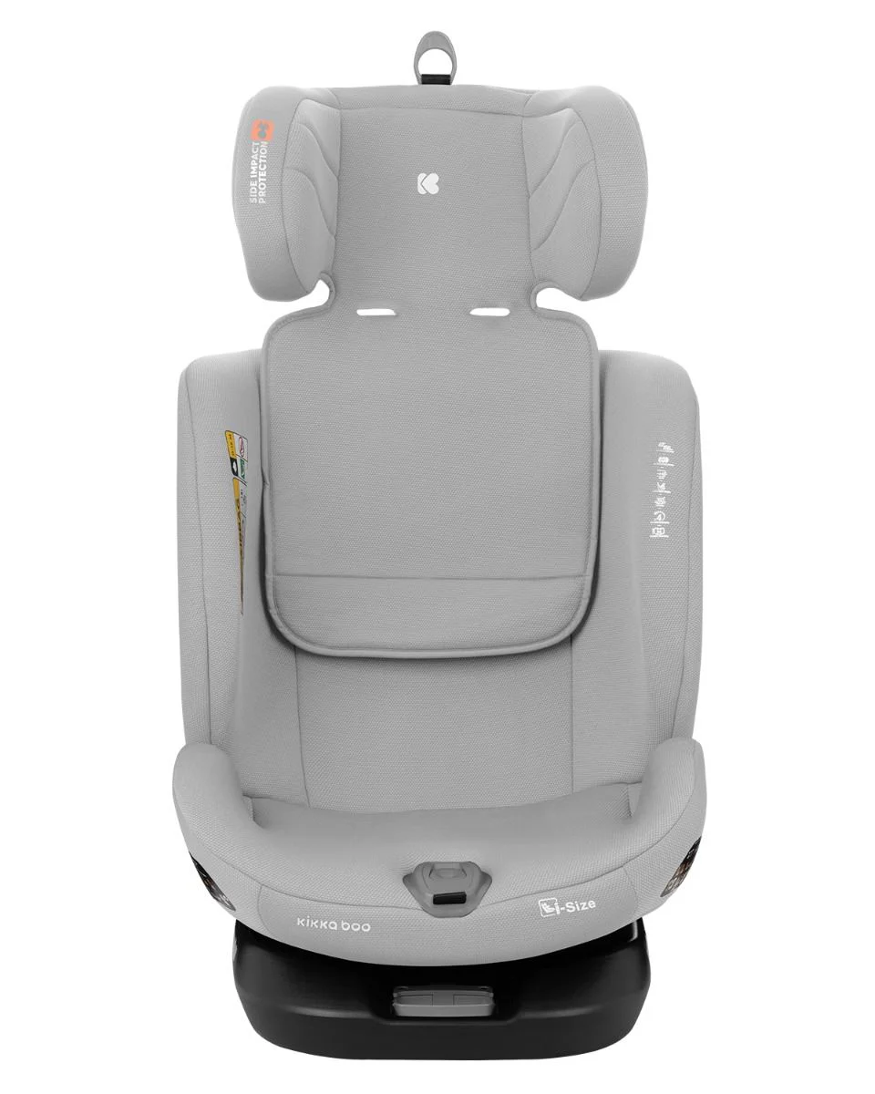 Scaun auto rotativ cu isofix KikkaBoo i-Moove Light Grey, 40-150 cm